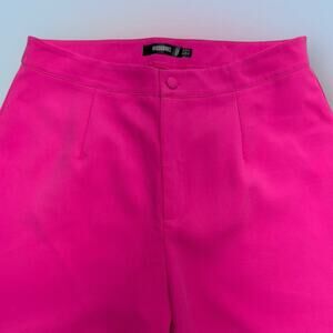 MISGUIDED Women’s 12 Hot Pink HIGH RISE ANKLE Dress Pant